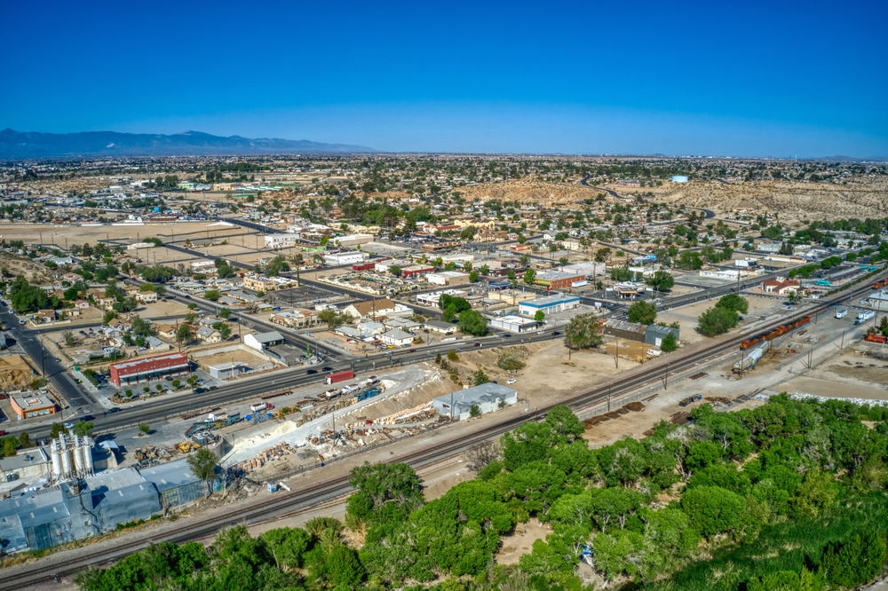 Aerial view of Victorville, CA
