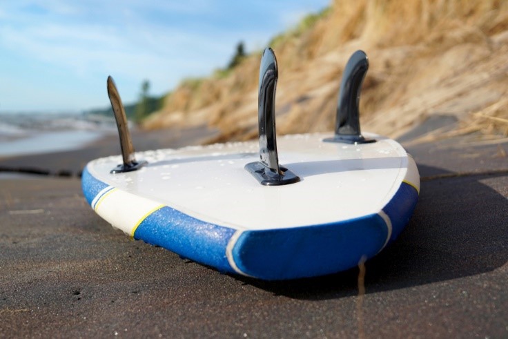surfboard on beach